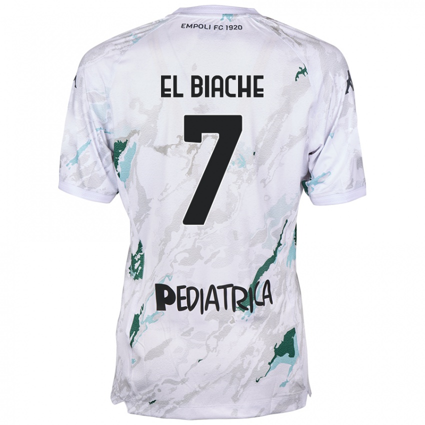 Bambino Maglia Noah El Biache #7 Grigio Kit Gara Away 2024/25 Maglietta