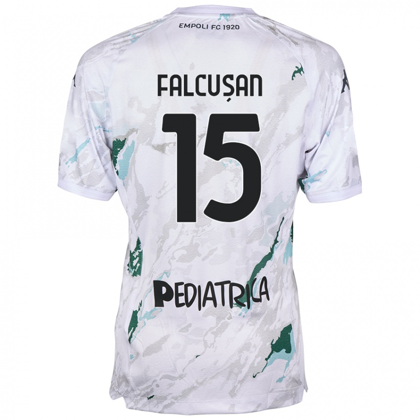 Bambino Maglia Darius Fălcușan #15 Grigio Kit Gara Away 2024/25 Maglietta