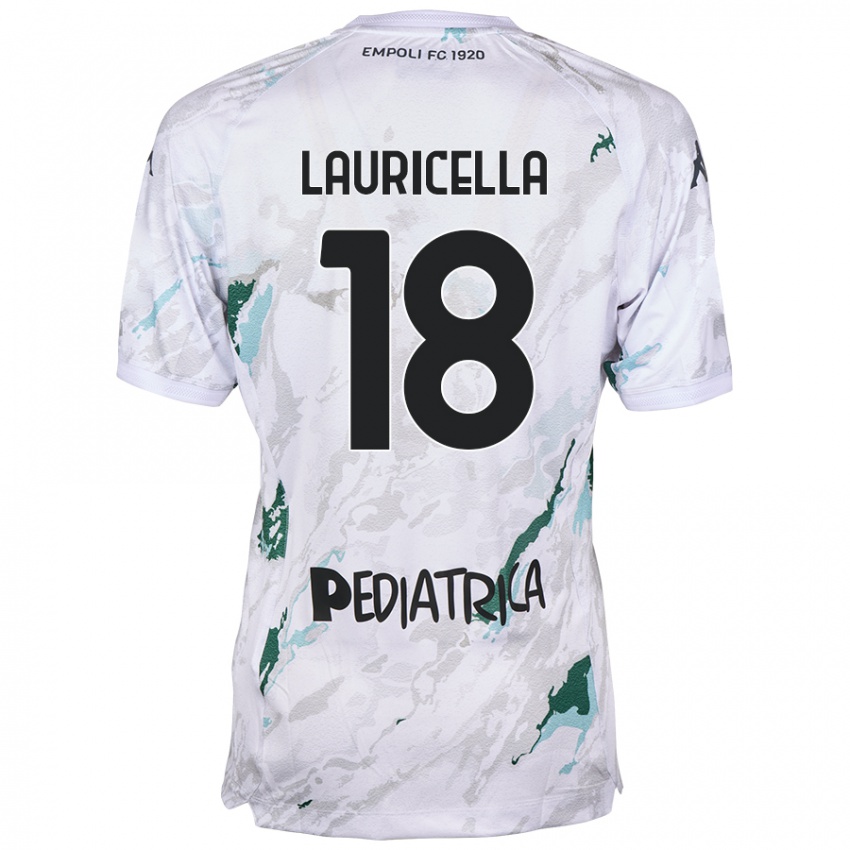 Bambino Maglia Giovanni Lauricella #18 Grigio Kit Gara Away 2024/25 Maglietta