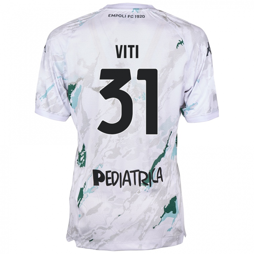 Bambino Maglia Vittorio Viti #31 Grigio Kit Gara Away 2024/25 Maglietta