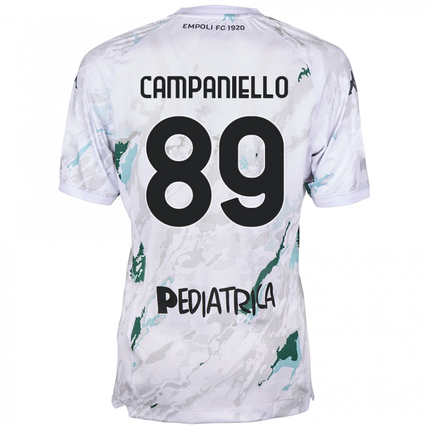 Bambino Maglia Thomas Campaniello #89 Grigio Kit Gara Away 2024/25 Maglietta