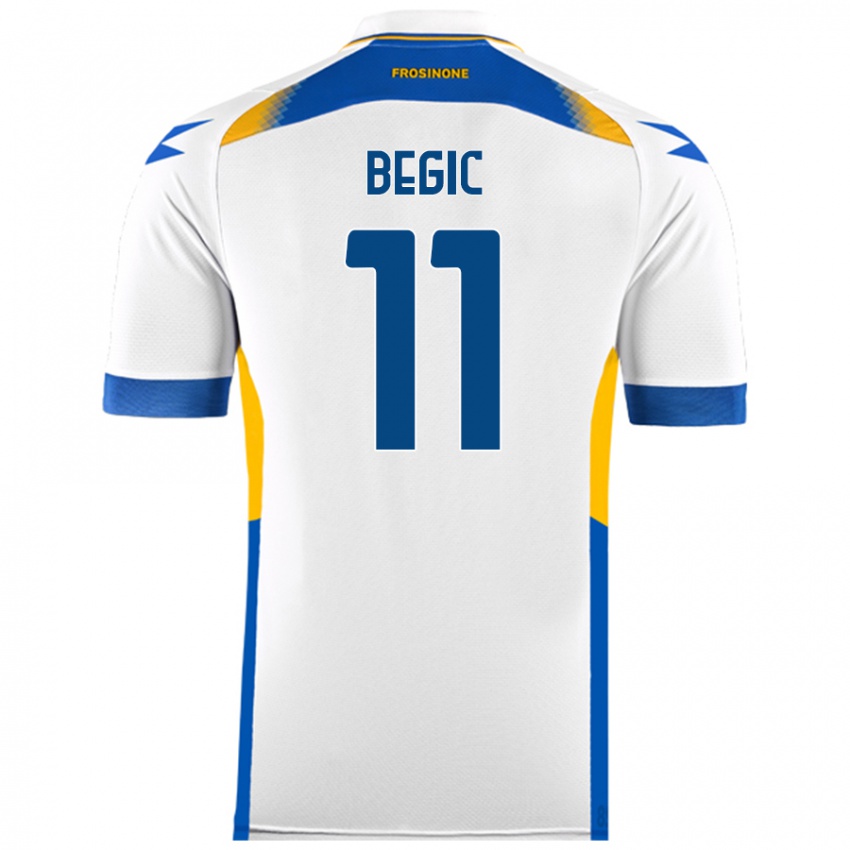 Bambino Maglia Tjas Begic #11 Bianco Kit Gara Away 2024/25 Maglietta