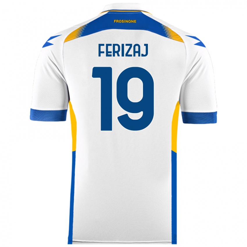 Bambino Maglia Justin Ferizaj #19 Bianco Kit Gara Away 2024/25 Maglietta