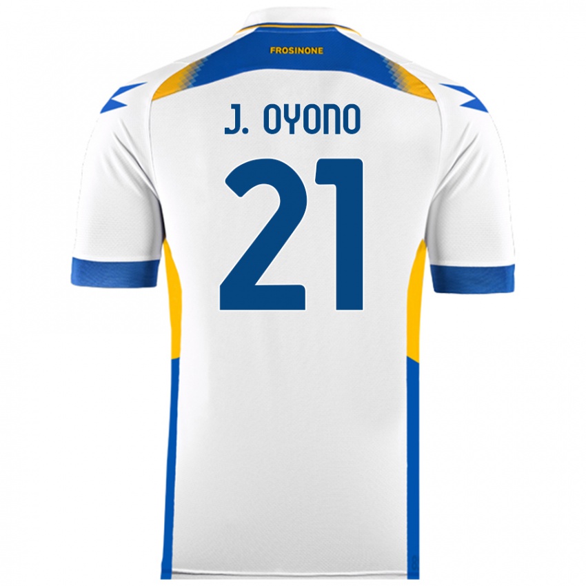 Bambino Maglia Jérémy Oyono #21 Bianco Kit Gara Away 2024/25 Maglietta