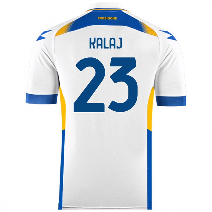 Bambino Maglia Sergio Kalaj #23 Bianco Kit Gara Away 2024/25 Maglietta