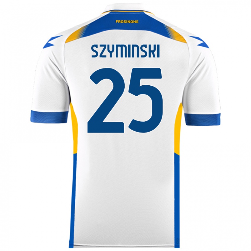 Bambino Maglia Przemyslaw Szyminski #25 Bianco Kit Gara Away 2024/25 Maglietta