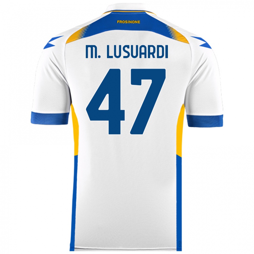 Bambino Maglia Mateus Lusuardi #47 Bianco Kit Gara Away 2024/25 Maglietta