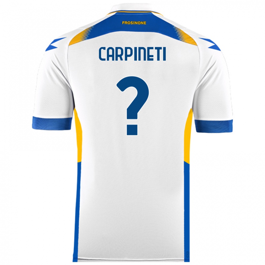 Bambino Maglia Cristiano Carpineti #0 Bianco Kit Gara Away 2024/25 Maglietta