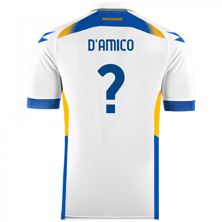 Bambino Maglia Cristiano D'amico #0 Bianco Kit Gara Away 2024/25 Maglietta