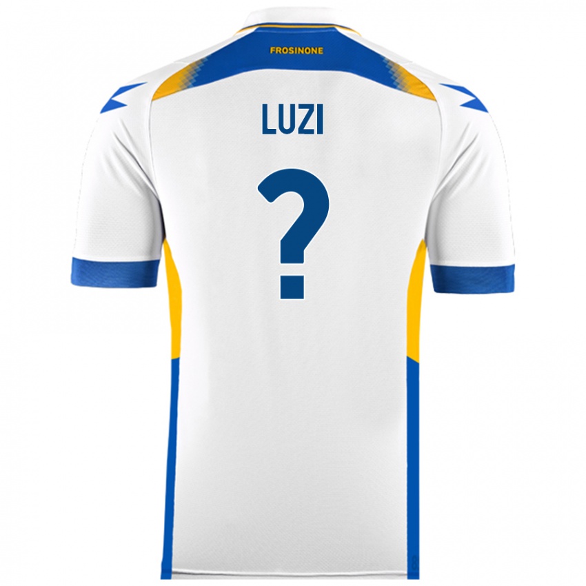 Bambino Maglia Daniel Luzi #0 Bianco Kit Gara Away 2024/25 Maglietta