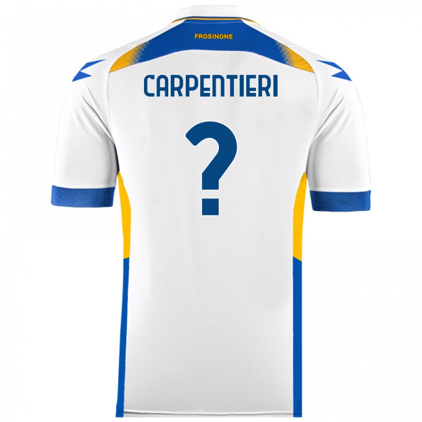 Bambino Maglia Christian Carpentieri #0 Bianco Kit Gara Away 2024/25 Maglietta