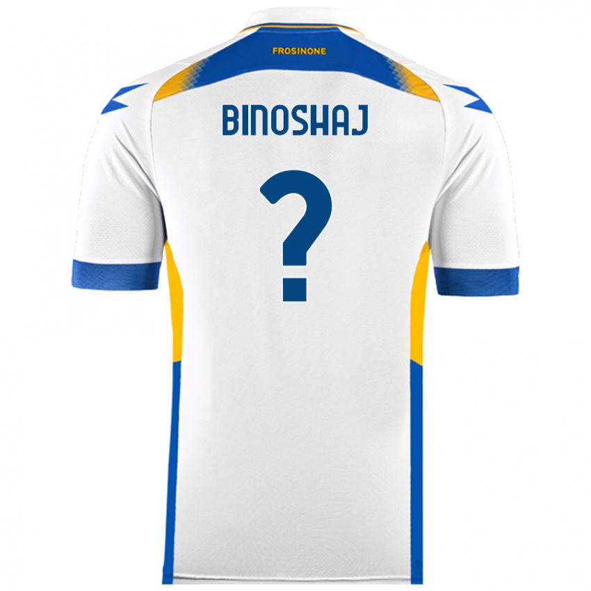 Bambino Maglia Samuele Binoshaj #0 Bianco Kit Gara Away 2024/25 Maglietta