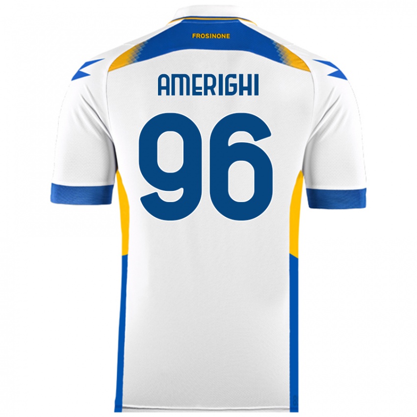 Bambino Maglia Igor Amerighi #96 Bianco Kit Gara Away 2024/25 Maglietta