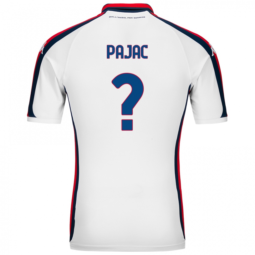 Bambino Maglia Marko Pajac #0 Bianco Kit Gara Away 2024/25 Maglietta