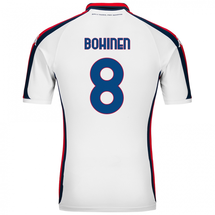 Bambino Maglia Emil Bohinen #8 Bianco Kit Gara Away 2024/25 Maglietta