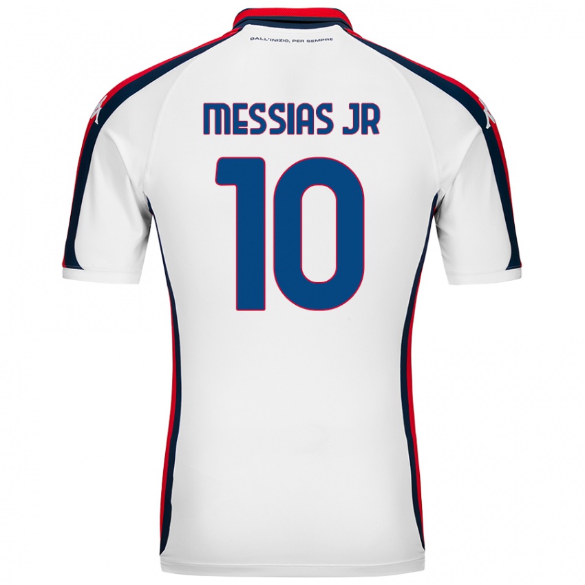 Bambino Maglia Junior Messias #10 Bianco Kit Gara Away 2024/25 Maglietta