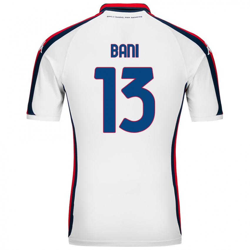 Bambino Maglia Mattia Bani #13 Bianco Kit Gara Away 2024/25 Maglietta