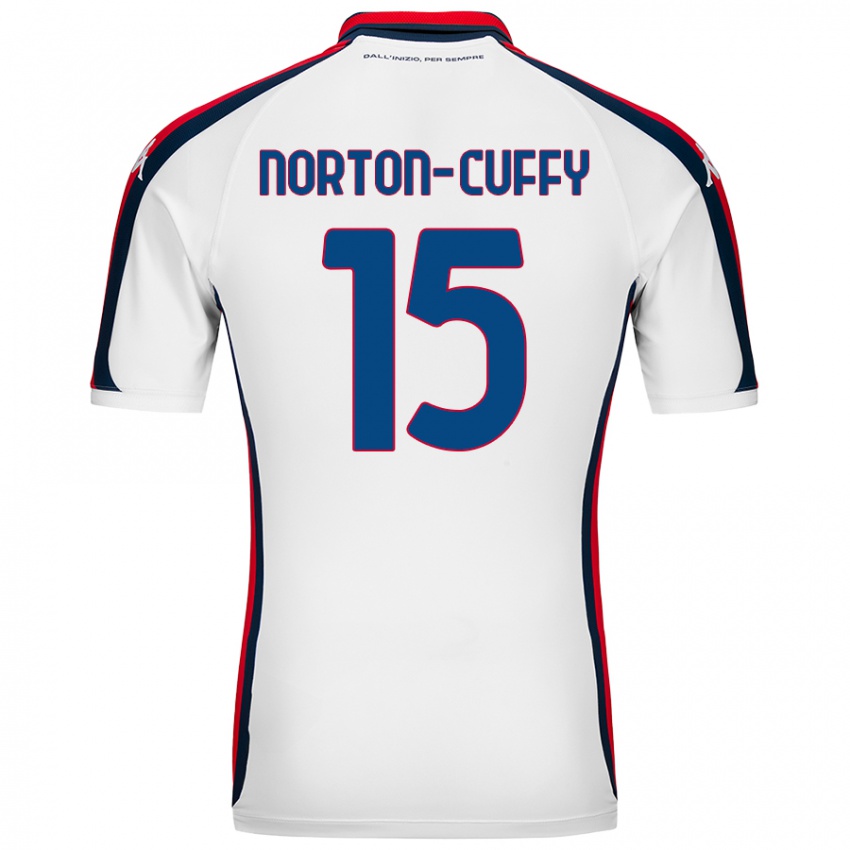 Bambino Maglia Brooke Norton-Cuffy #15 Bianco Kit Gara Away 2024/25 Maglietta