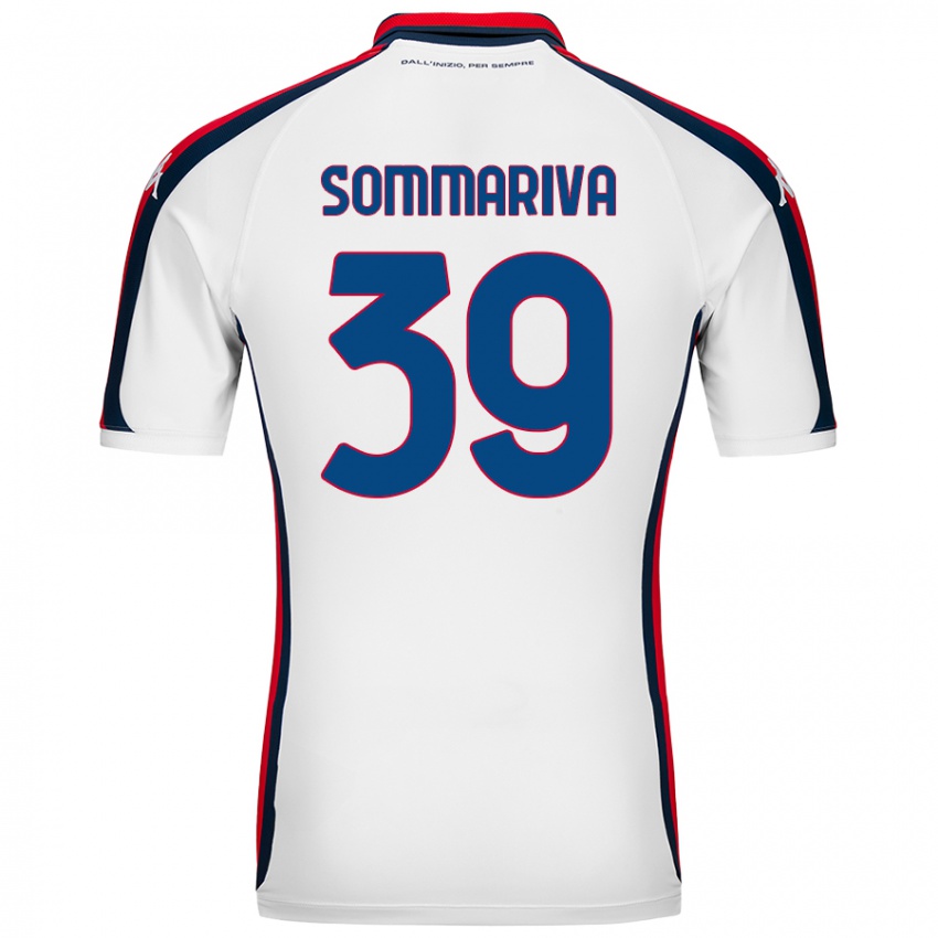 Bambino Maglia Daniele Sommariva #39 Bianco Kit Gara Away 2024/25 Maglietta