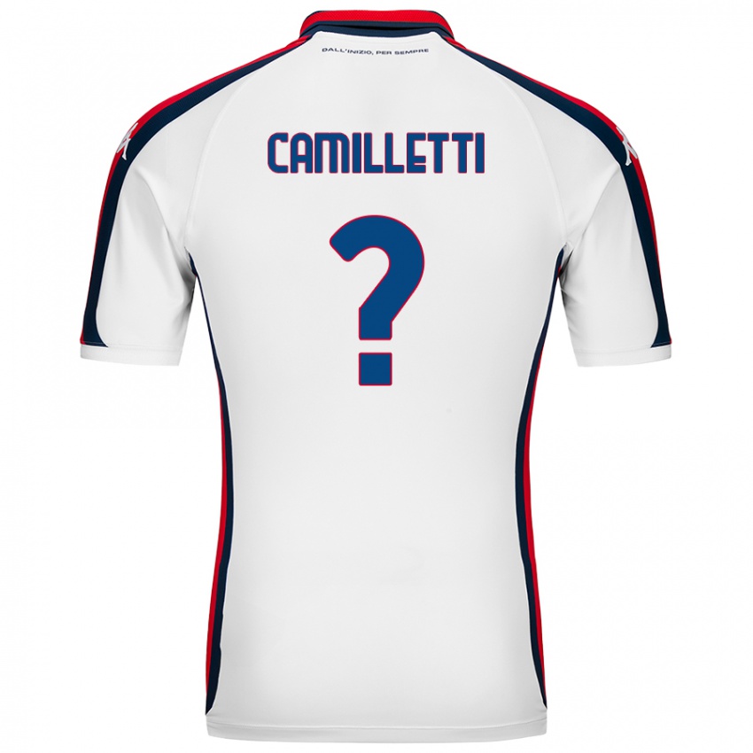 Bambino Maglia Giovanni Camilletti #0 Bianco Kit Gara Away 2024/25 Maglietta