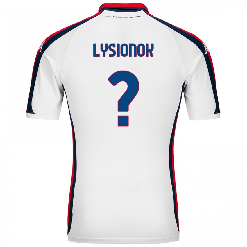 Bambino Maglia Ernestas Lysionok #0 Bianco Kit Gara Away 2024/25 Maglietta