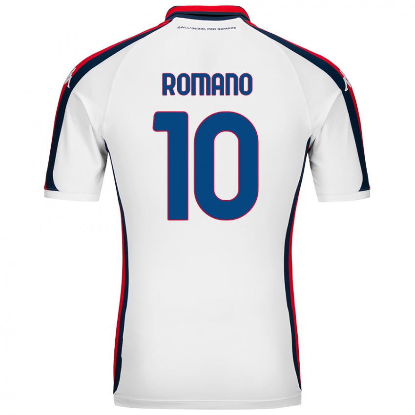 Bambino Maglia Marco Romano #10 Bianco Kit Gara Away 2024/25 Maglietta