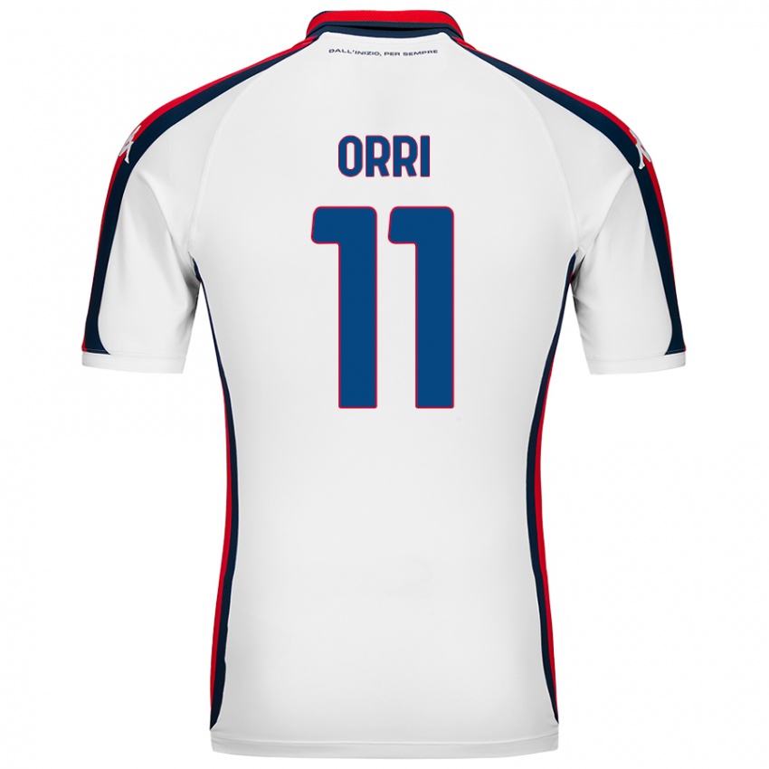 Bambino Maglia Ágúst Orri Thorsteinsson #11 Bianco Kit Gara Away 2024/25 Maglietta