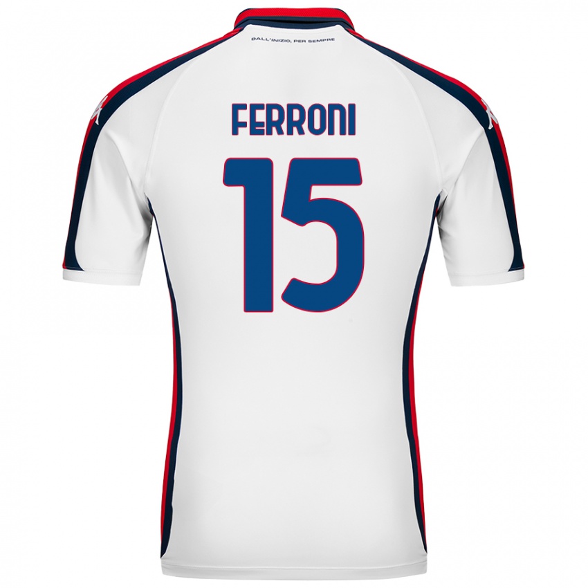 Bambino Maglia Leonardo Ferroni #15 Bianco Kit Gara Away 2024/25 Maglietta