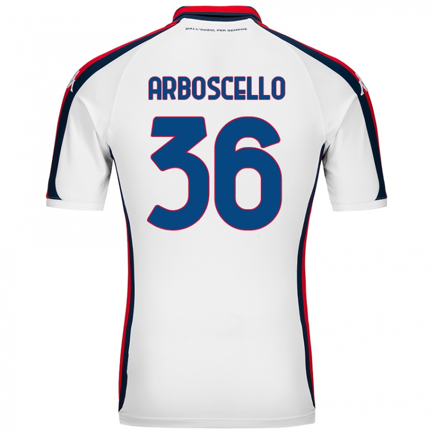 Bambino Maglia Riccardo Arboscello #36 Bianco Kit Gara Away 2024/25 Maglietta