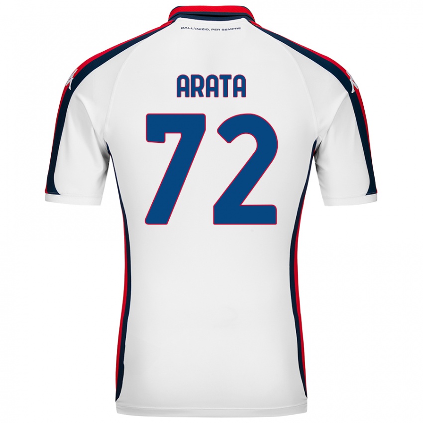 Bambino Maglia Stefano Arata #72 Bianco Kit Gara Away 2024/25 Maglietta