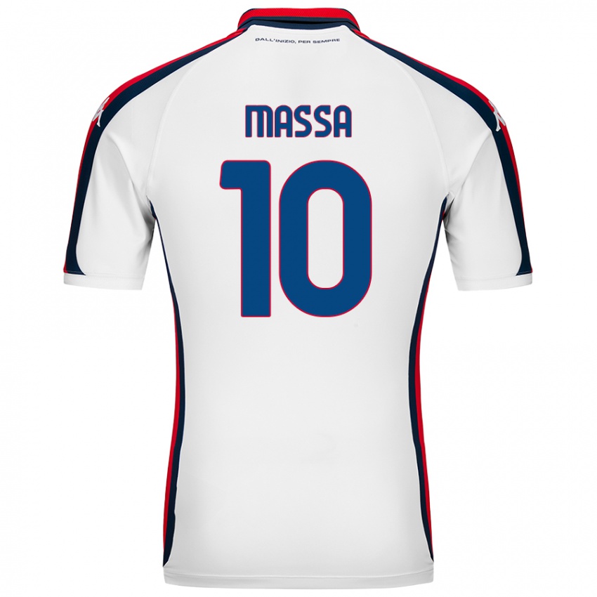 Bambino Maglia Alessandra Massa #10 Bianco Kit Gara Away 2024/25 Maglietta