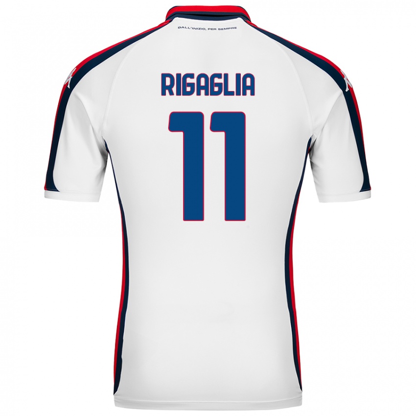 Bambino Maglia Alison Rigaglia #11 Bianco Kit Gara Away 2024/25 Maglietta