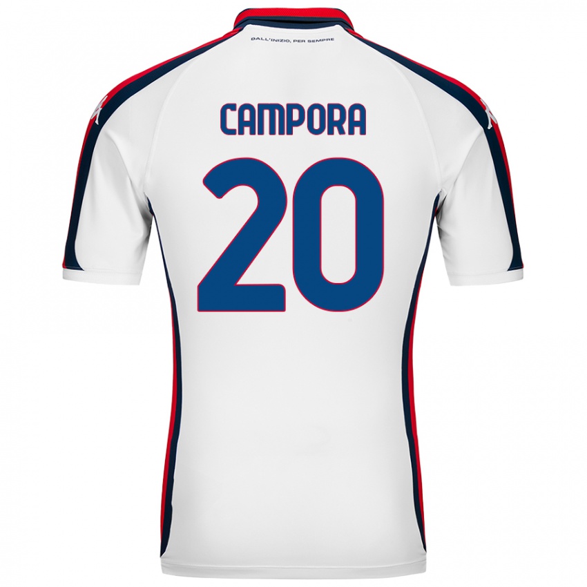 Bambino Maglia Alice Campora #20 Bianco Kit Gara Away 2024/25 Maglietta