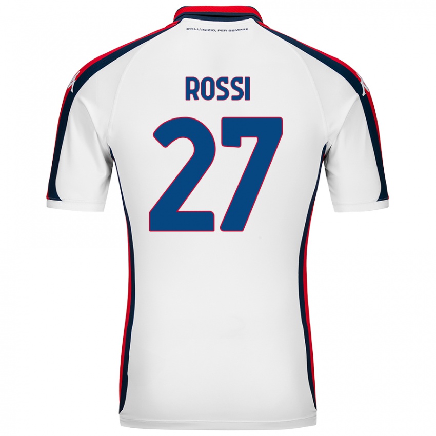 Bambino Maglia Lucrezia Rossi #27 Bianco Kit Gara Away 2024/25 Maglietta