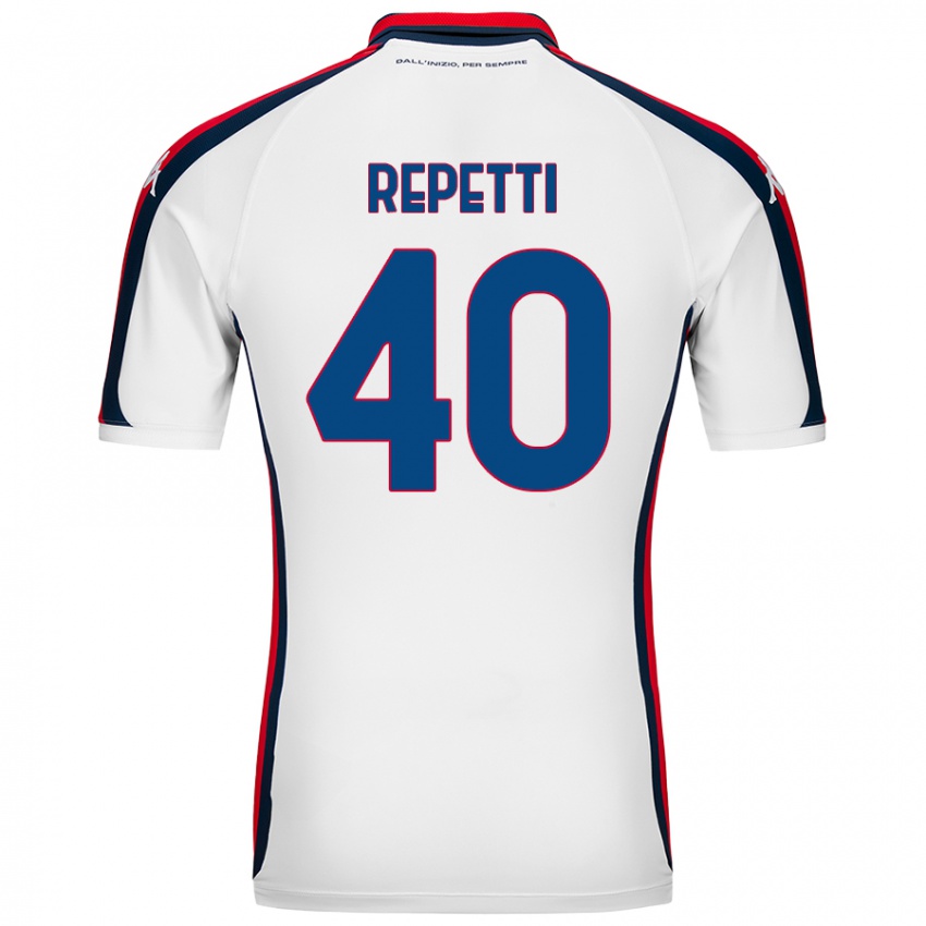 Bambino Maglia Chiara Repetti #40 Bianco Kit Gara Away 2024/25 Maglietta