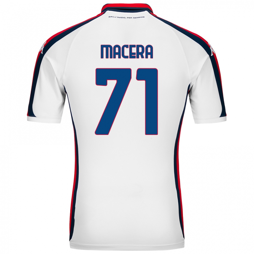 Bambino Maglia Matilde Macera #71 Bianco Kit Gara Away 2024/25 Maglietta