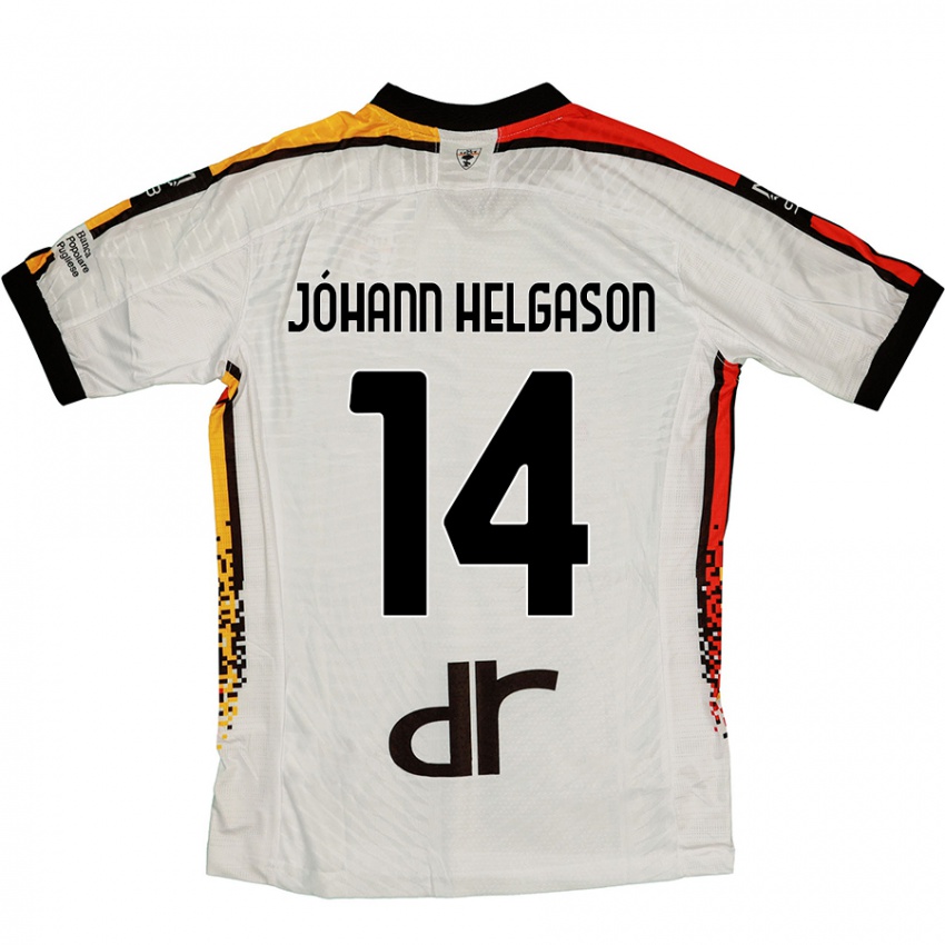 Bambino Maglia Thórir Jóhann Helgason #14 Bianco Nero Kit Gara Away 2024/25 Maglietta