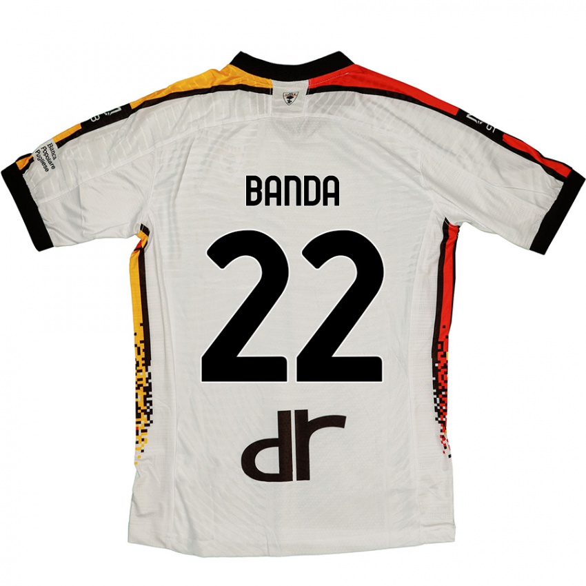 Bambino Maglia Lameck Banda #22 Bianco Nero Kit Gara Away 2024/25 Maglietta