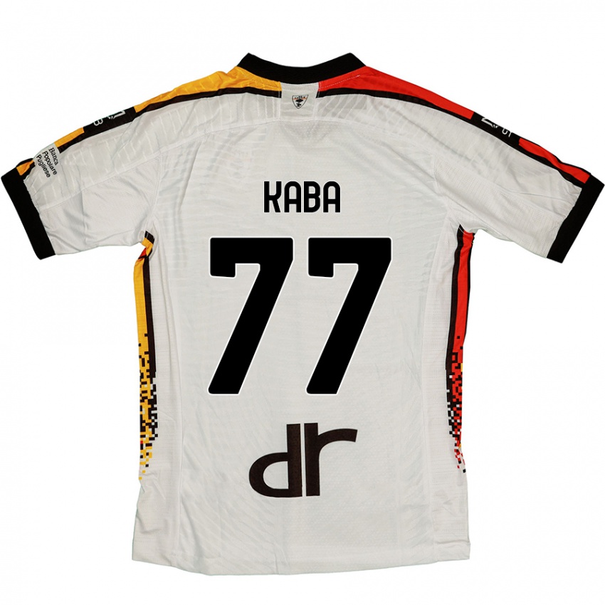 Bambino Maglia Mohamed Kaba #77 Bianco Nero Kit Gara Away 2024/25 Maglietta