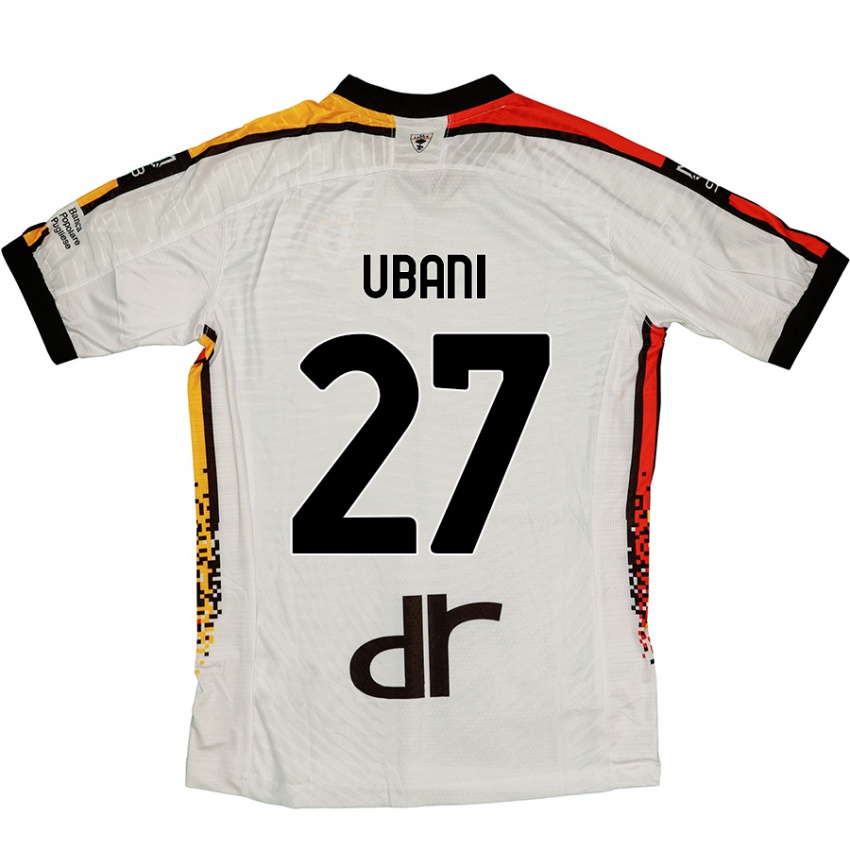 Bambino Maglia Marlon Ubani #27 Bianco Nero Kit Gara Away 2024/25 Maglietta