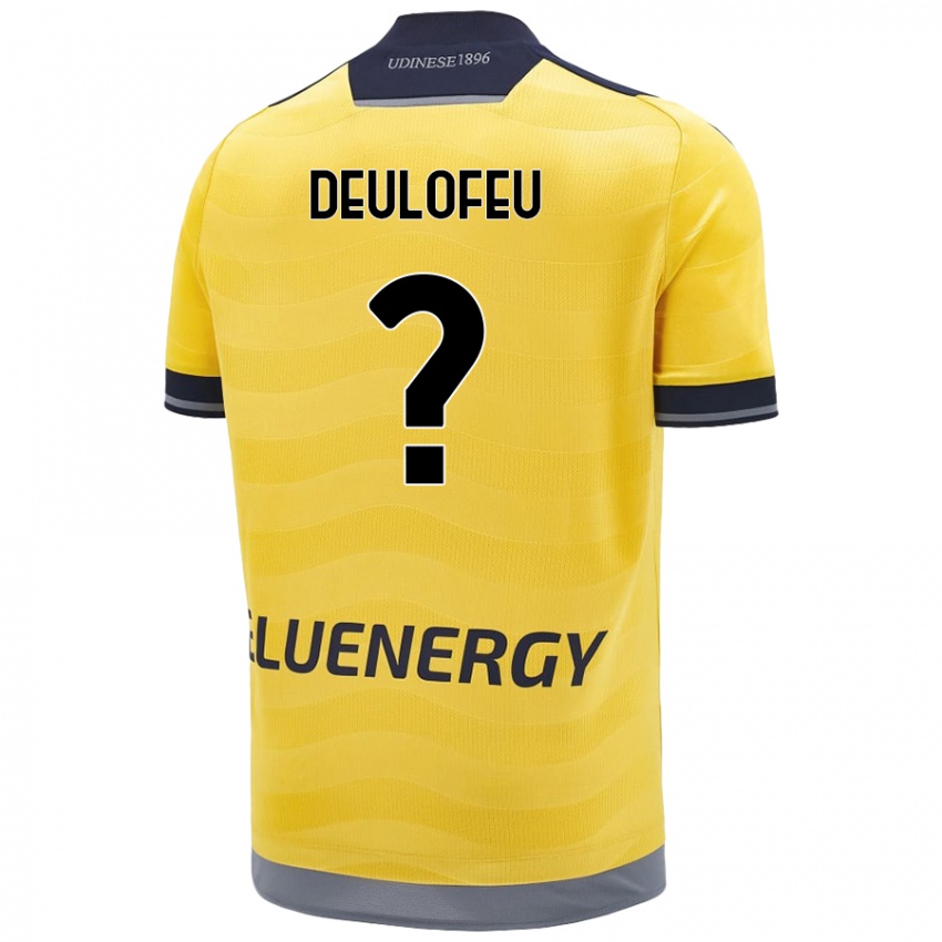 Bambino Maglia Gerard Deulofeu #0 Oro Kit Gara Away 2024/25 Maglietta