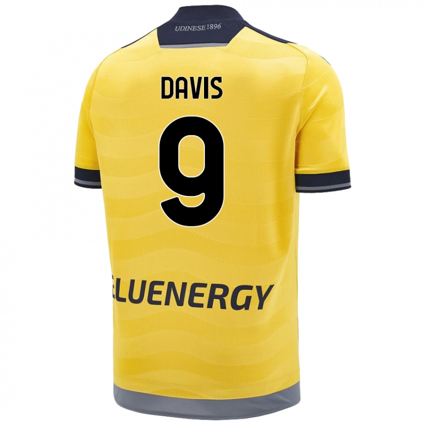 Bambino Maglia Keinan Davis #9 Oro Kit Gara Away 2024/25 Maglietta