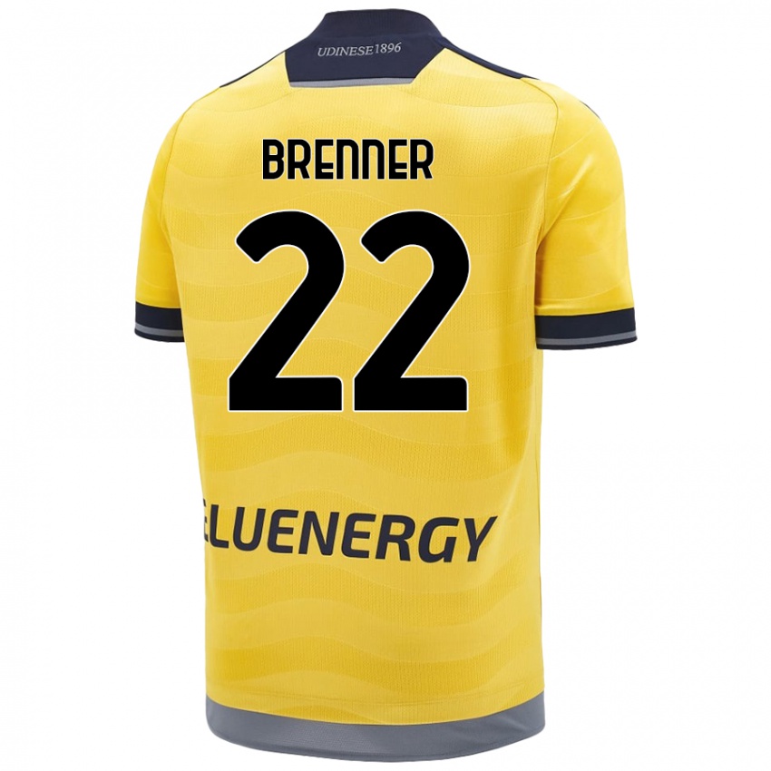 Bambino Maglia Brenner #22 Oro Kit Gara Away 2024/25 Maglietta