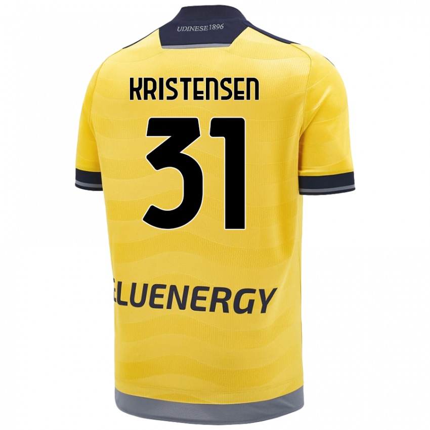 Bambino Maglia Thomas Kristensen #31 Oro Kit Gara Away 2024/25 Maglietta