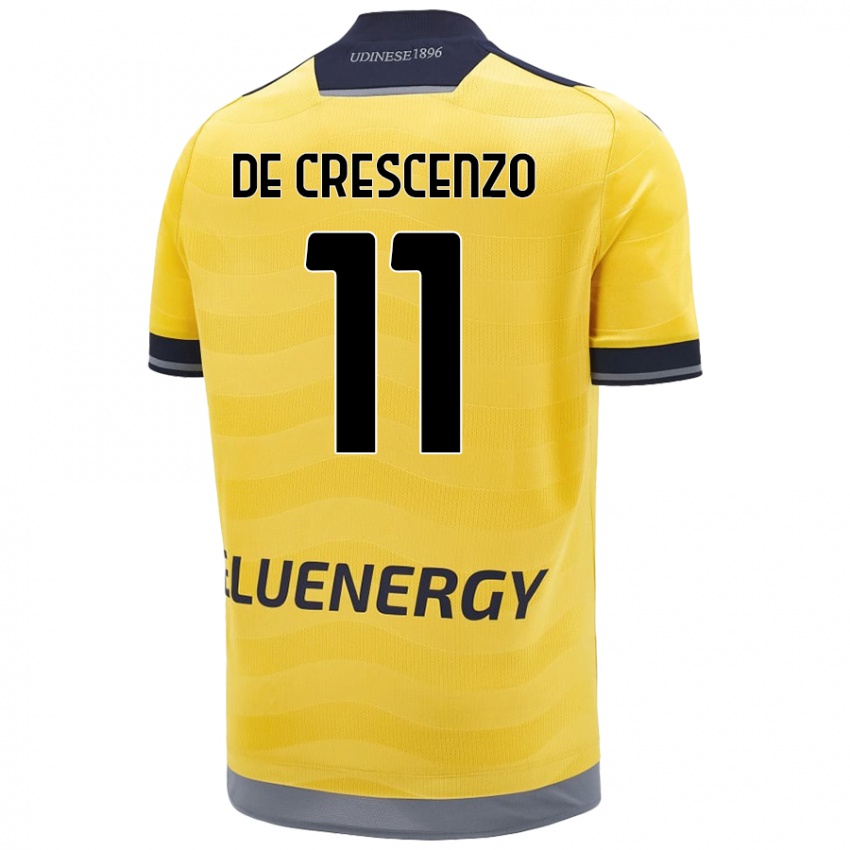 Bambino Maglia Marco De Crescenzo #11 Oro Kit Gara Away 2024/25 Maglietta