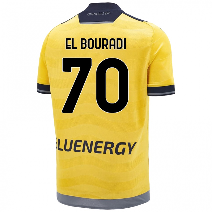 Bambino Maglia Walid El Bouradi #70 Oro Kit Gara Away 2024/25 Maglietta