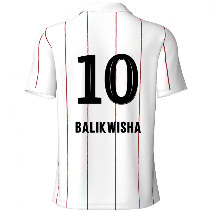 Bambino Maglia Michel-Ange Balikwisha #10 Bianco Nero Kit Gara Away 2024/25 Maglietta