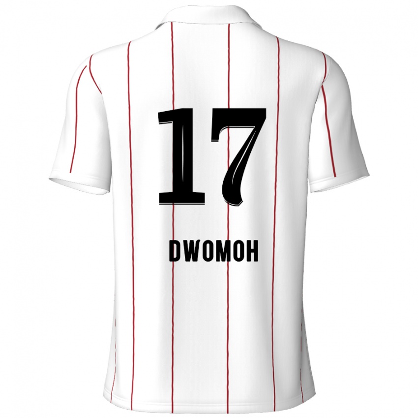 Bambino Maglia Pierre Dwomoh #17 Bianco Nero Kit Gara Away 2024/25 Maglietta