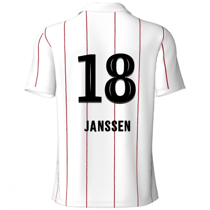 Bambino Maglia Vincent Janssen #18 Bianco Nero Kit Gara Away 2024/25 Maglietta