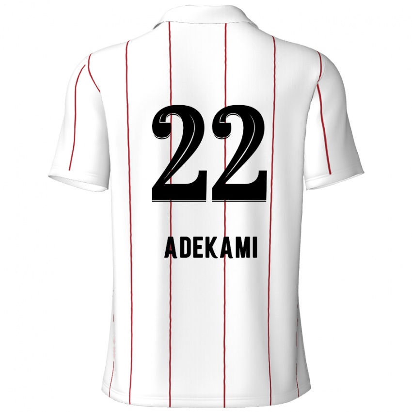 Bambino Maglia Farouck Adekami #22 Bianco Nero Kit Gara Away 2024/25 Maglietta